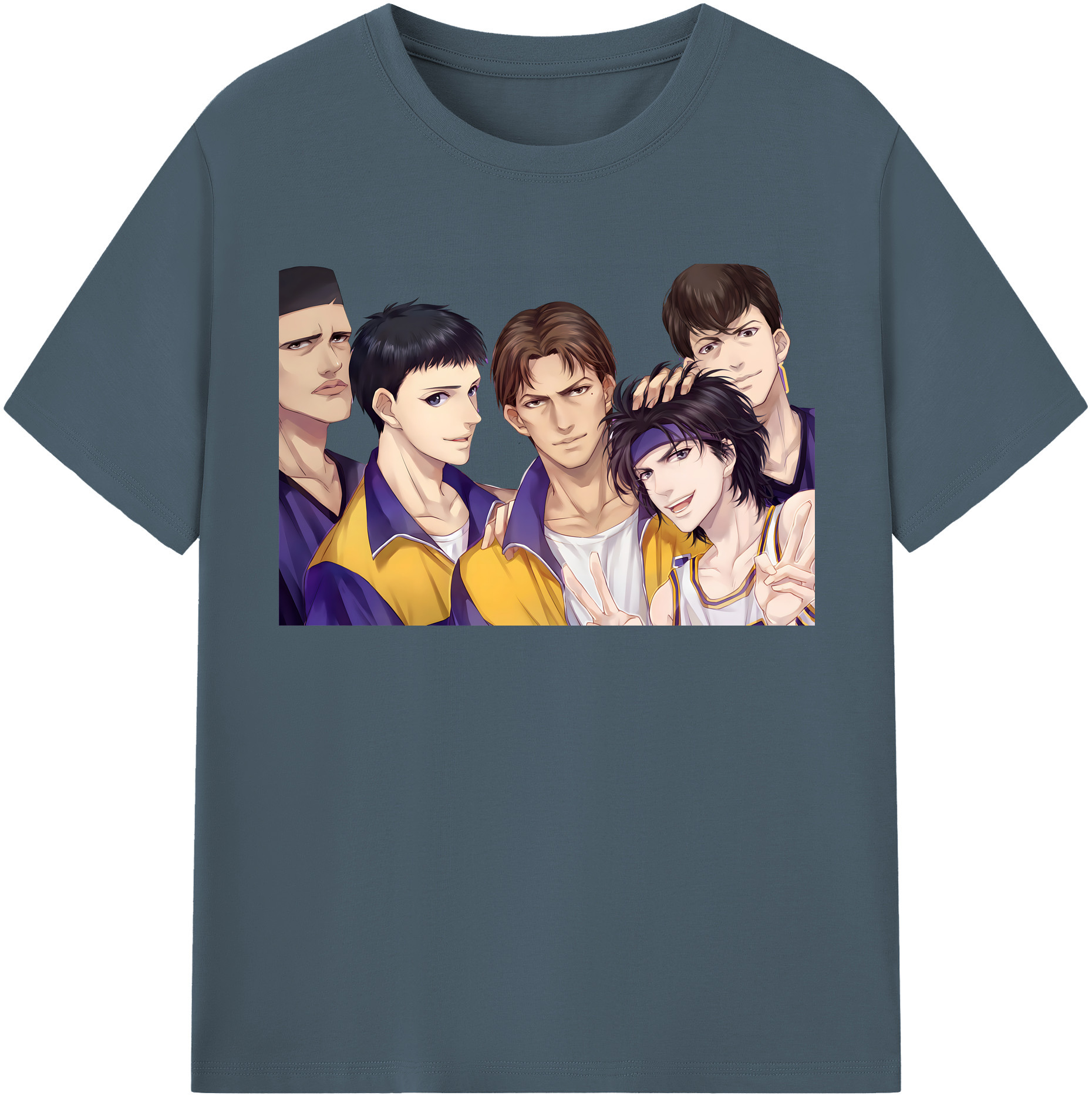SLAM DUNK／スラムダンク 綿100％半袖Tシャツ（フロントプリント）